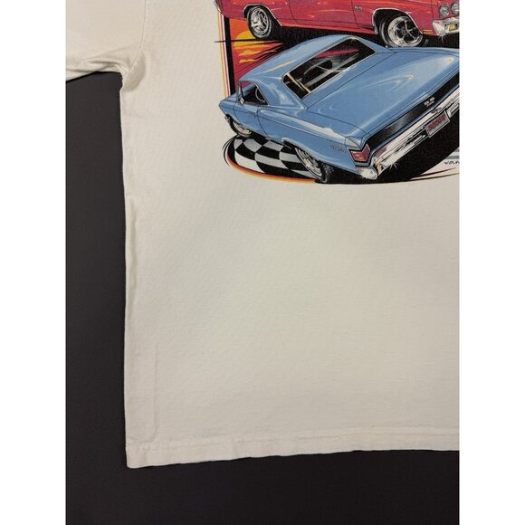 Vintage Y2K Chevrolet SS Muscle American Car GM Cars Art White Large Shirt Tee - Picture 7 of 15